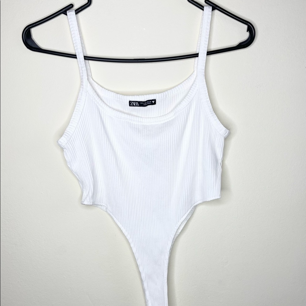 Zara White Body Suit Size: L